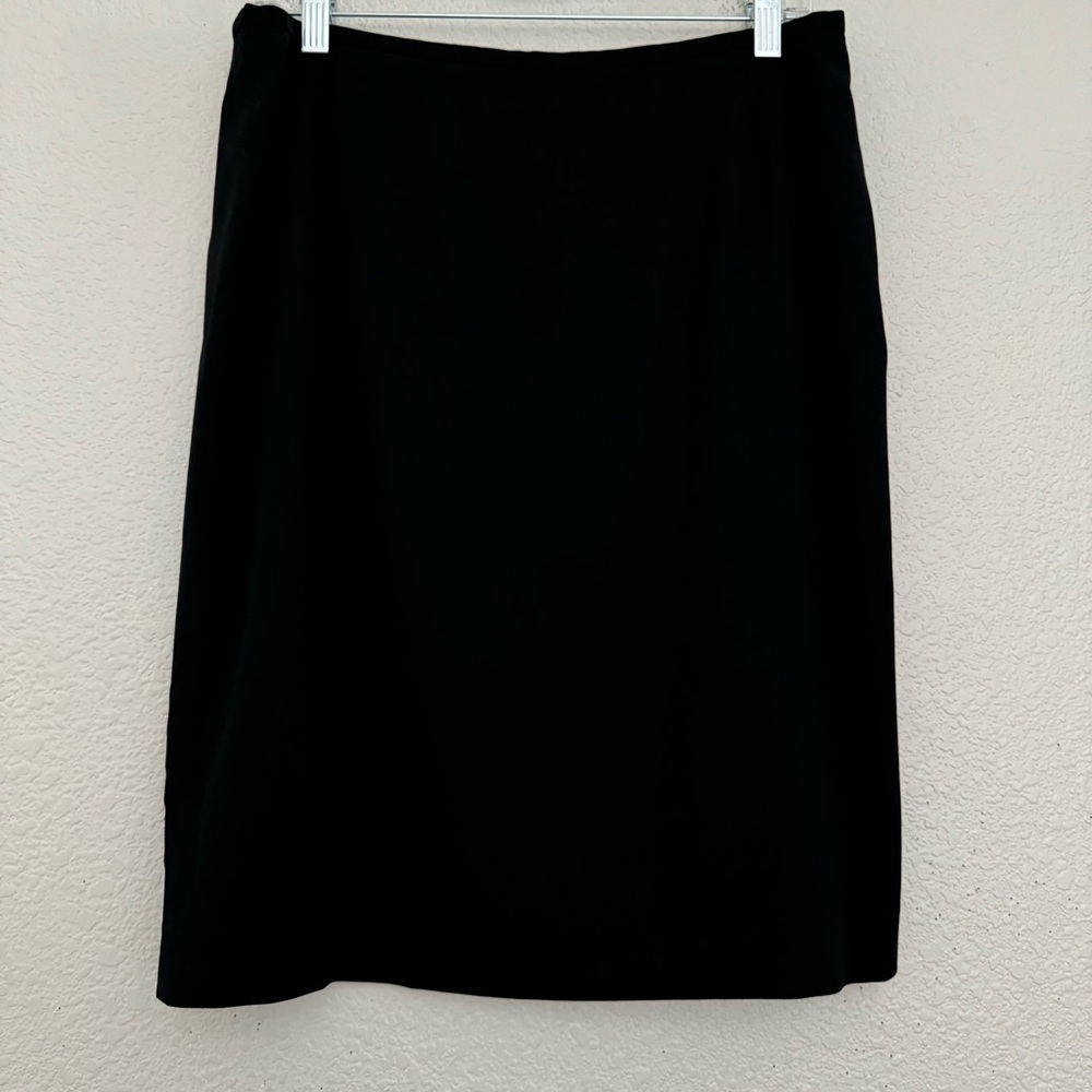 Escada Wool Pencil Skirt Black Size 44